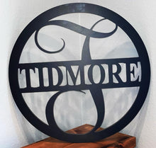 Load image into Gallery viewer, Last Name Door or Wall Hanging Sign - Round