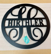 Load image into Gallery viewer, Last Name Door or Wall Hanging Sign - Round